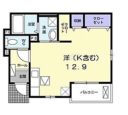 サンプルメリア ワンルームの間取図画像