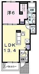 ノーブル・パレス3 1LDKの間取図画像