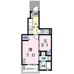 サンテラス 2Kの間取図画像