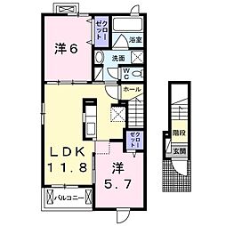 マルベリー4 2LDKの間取図画像
