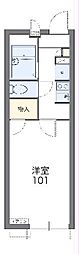 レオパレスチェリーブロッサム 1階1Kの間取り