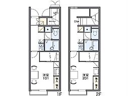 小田急小田原線 町田駅 バス20分 忠生二丁目下車 徒歩1分の賃貸アパート 2階1Kの間取り