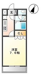 京王相模原線 京王稲田堤駅 徒歩8分の賃貸アパート 2階1Kの間取り