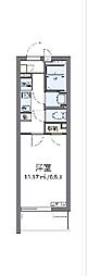 CLEINOニューメイプル 1Kの間取図画像