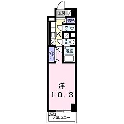 レジデンシアペルフェイタ 1Kの間取図画像