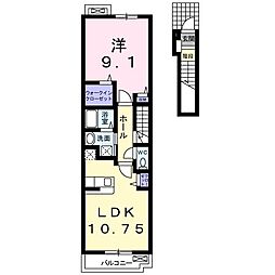 シーサイドナカノ 1LDKの間取図画像