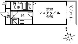 持田レジデンス 1Kの間取図画像