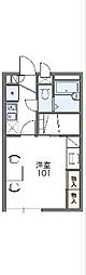 レオパレスリューヴァ 1Kの間取図画像