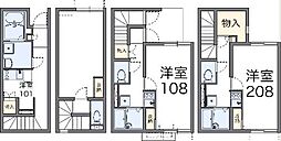 レオネクストLibre西中山 1Kの間取図画像