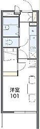 レオパレス若竹2 1Kの間取図画像