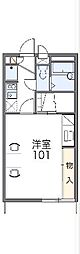 レオパレスシーグリーン 1Kの間取図画像