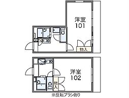 レオパレス東山A 1Kの間取図画像