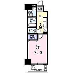 アクア・イゾラ 1Kの間取図画像