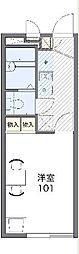 レオパレスアルシオネ 1Kの間取図画像
