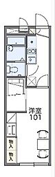 レオパレスボーダーハウス挙母 1Kの間取図画像