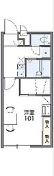 レオパレスサンフラワー2 1Kの間取図画像