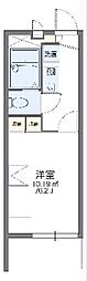 レオパレスグリーンヒルズ 1Kの間取図画像