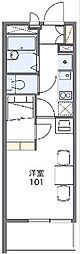 レオパレスメローネ7 1Kの間取図画像