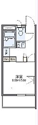 レオパレスカサベルテ 1Kの間取図画像