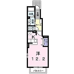 アライブA ワンルームの間取図画像