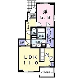 パインガーデン菜 1LDKの間取図画像