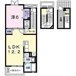 チャオジェノバ 1LDKの間取図画像