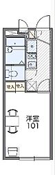 レオパレスヴィエント 2階1Kの間取り