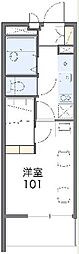 レオパレスハサマミナミ 1Kの間取図画像