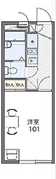 レオパレスメゾン　Ｍ 2階1Kの間取り