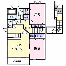 グランノース 2LDKの間取図画像