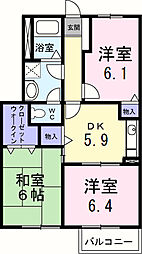 ラフィーネ21 1階3Kの間取り