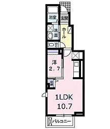 サン　イースト 1階1LDKの間取り