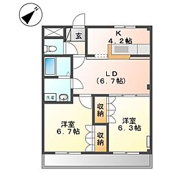 間取図画像 2LDK