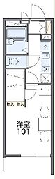 レオパレス大林1 1Kの間取図画像