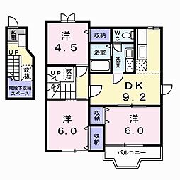 セリナ 2階3LDKの間取り