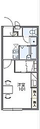 レオパレス中川屋敷 1Kの間取図画像