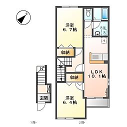 間取図画像 2LDK