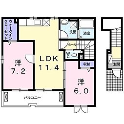 ファーストウインズ2 2LDKの間取図画像