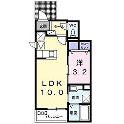 マリアージュ 1LDKの間取図画像
