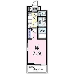 ノーヴァ 1Kの間取図画像
