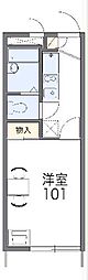 レオパレスミノル 1Kの間取図画像
