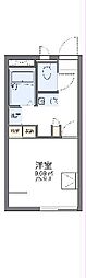 レオパレスアミニティ 1Kの間取図画像