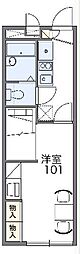 レオパレスサカエ 1Kの間取図画像