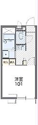 レオパレスフリーデ 1階1Kの間取り