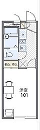 レオパレスペリフェレイア 1Kの間取図画像