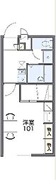 レオパレスNOSE 1Kの間取図画像