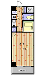 小田急小田原線 町田駅 徒歩10分の賃貸マンション 4階1Kの間取り