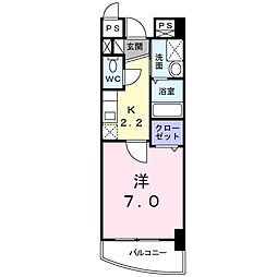 西武池袋線 ひばりヶ丘駅 徒歩10分の賃貸マンション 1階1Kの間取り