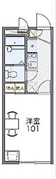 レオパレスやよい 1Kの間取図画像