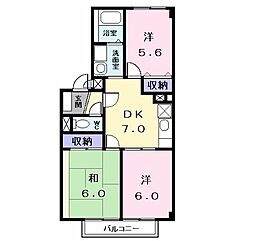 ヒューマンハイム 3DKの間取図画像